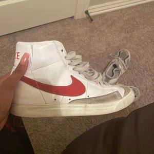 These are nike blazers, in red.